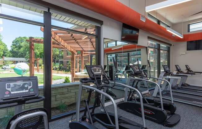 Fitness room1 at Link Apartments® Linden, Chapel Hill, NC, 27517