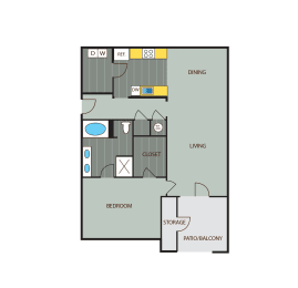 1 bed, 1 bath, 1,219 sqft, $1,901