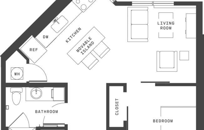Studio, 1 bath, 587 sqft, $2,570, Unit 4173