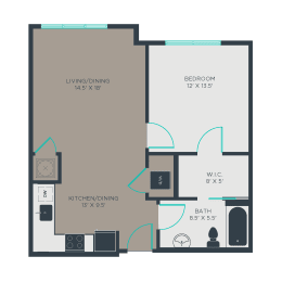 1 bed, 1 bath, 699 sqft, $1,440