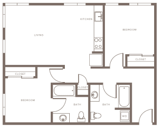 2 beds, 2 baths, 968 sqft, $2,512