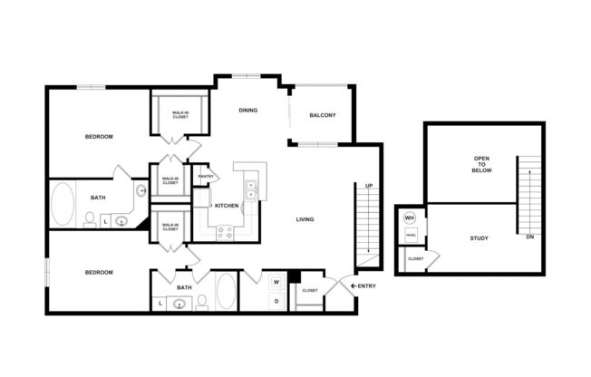 2 beds, 2 baths, 1,392 sqft, $1,980