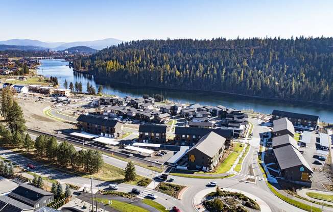 Bo Apartments exterior aerial view