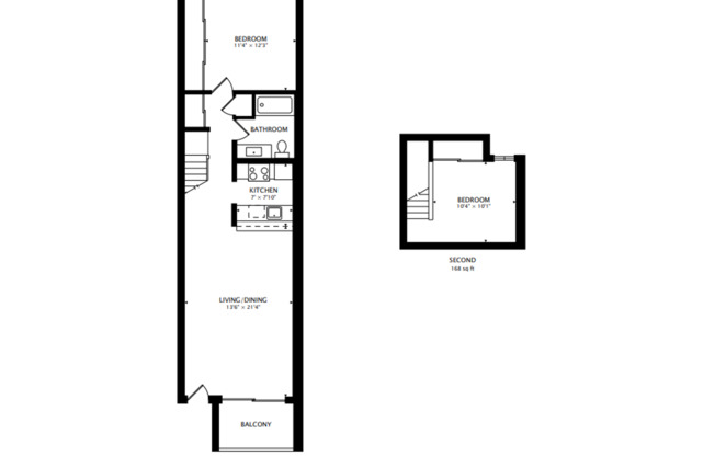 2 beds, 1 bath, 851 sqft, $2,491, Unit B272