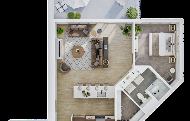 1 bed, 2 baths, 1,471 sqft, $2,695, Unit 624