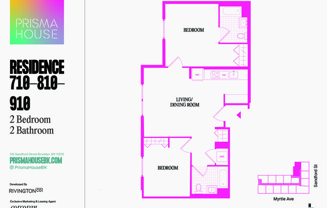 2 beds, 2 baths, $6,376, Unit 710