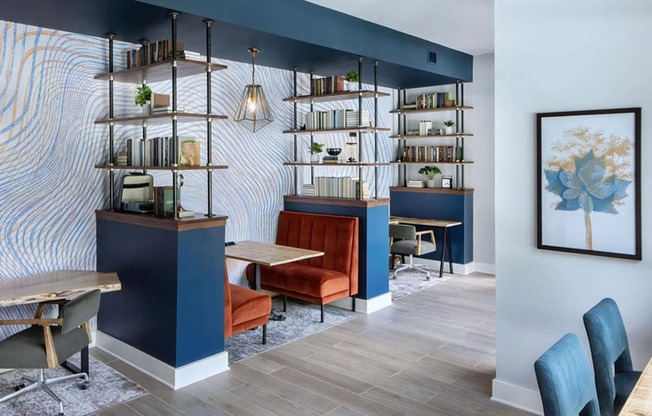 Business Center with Workstations and Free WiFi