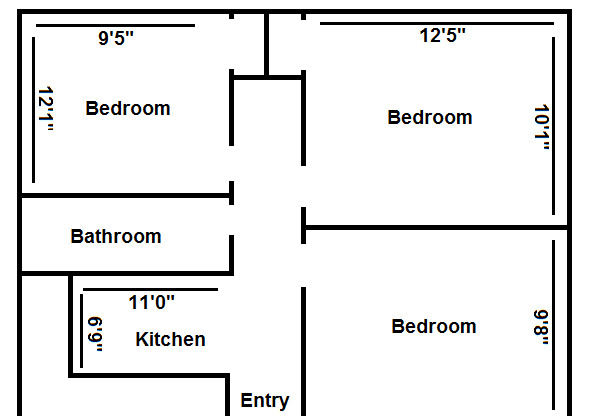 2 beds, 1 bath, 850 sqft, $1,850, Unit 5