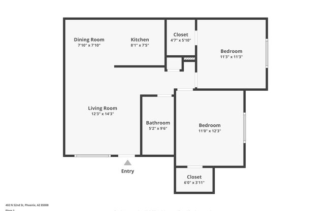 1 bed, 1 bath, 460 sqft, $925, Unit 223