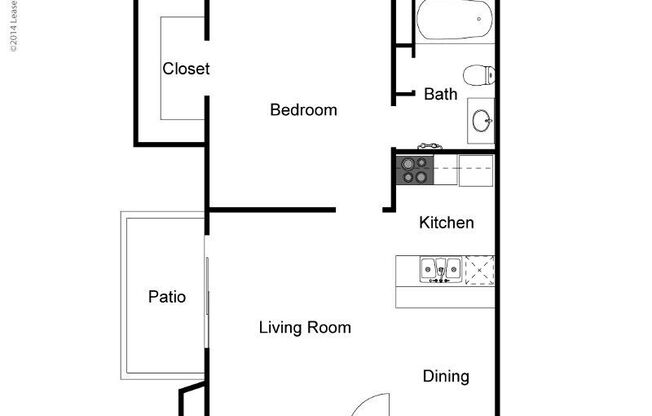1 bed, 1 bath, 515 sqft, $1,130