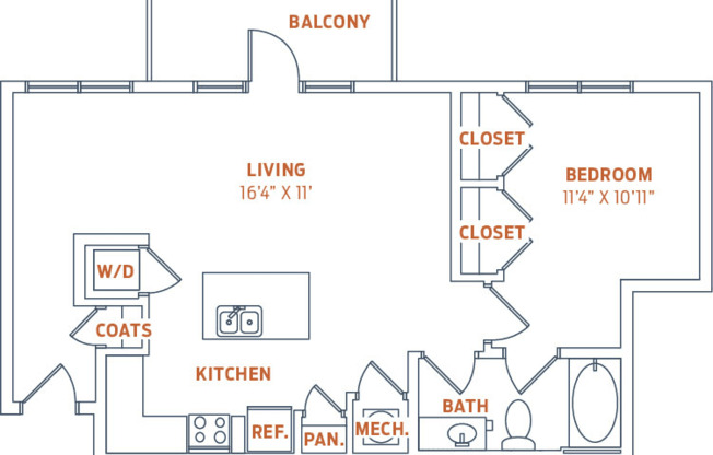 1 bed, 1 bath, 782 sqft, $1,691