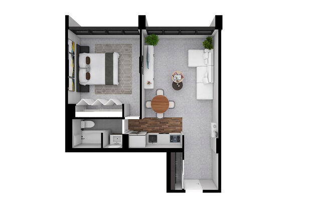 1 bed, 1 bath, 682 sqft, $1,495