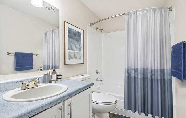 a bathroom with a shower and a sink and a toilet