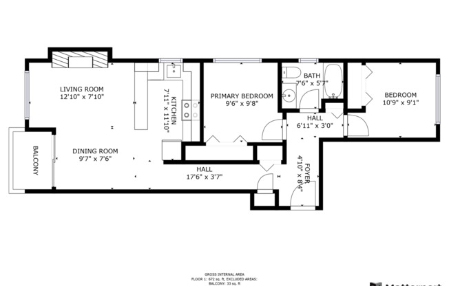 2 beds, 1 bath, 708 sqft, $2,045, Unit 305