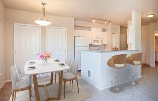 Kitchen With Dining Area at Metropolitan Collection Apartments, Renton, 98057