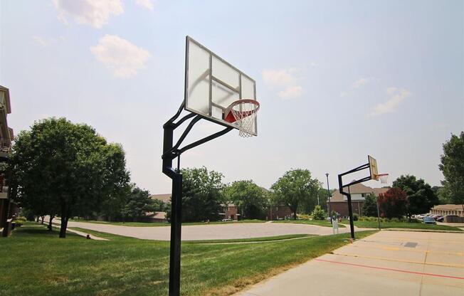 basketball hoop at Fountain Glen Apartments in Lincoln Nebraska
