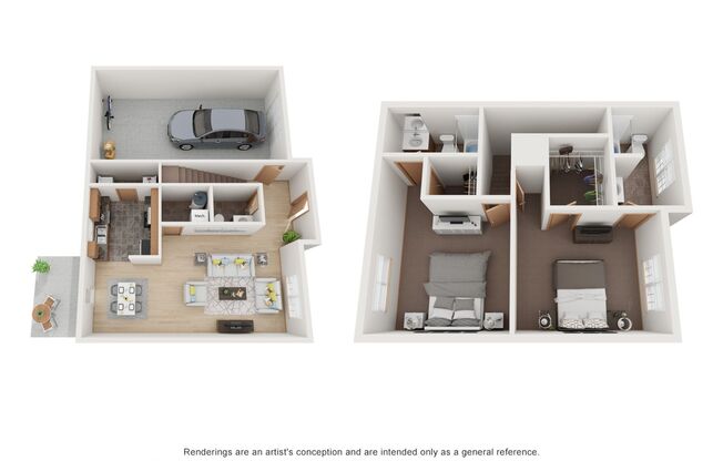 2 beds, 2.5 baths, 1,110 sqft, $1,345, Unit 1303
