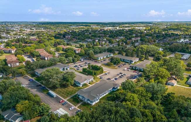 Aerial view at Town & Country Apartments - Wixom, MI, Wixom