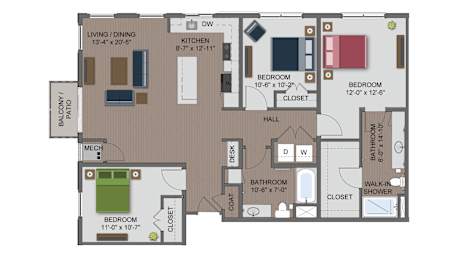 3 beds, 2 baths, 1,386 sqft, $2,810