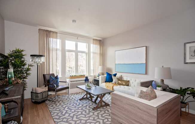 North Hollow Apartments Model Living Room