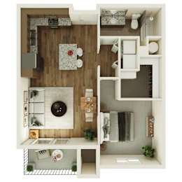 1 bed, 1 bath, 724 sqft, $1,265