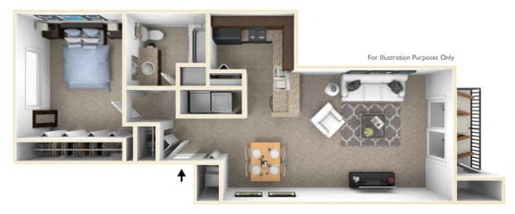 1 bed, 1 bath, 825 sqft, $1,200