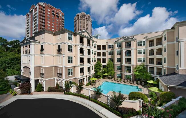 Building Exterior with view of pool