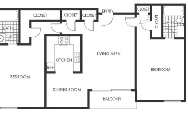 2 beds, 2 baths, 940 sqft, $3,495