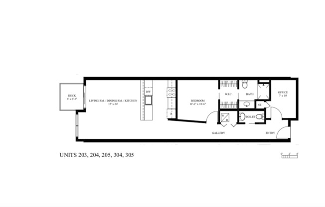 1 bed, 1.5 baths, 881 sqft, $3,100, Unit 304