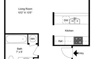 1 bed, 1 bath, 657 sqft, $1,445