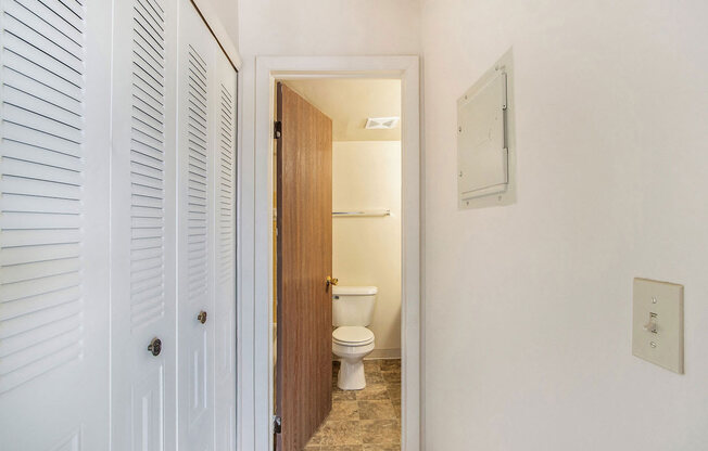 Studio Hallway to Full Bathroom at Wingate Apartments, Michigan, 49512