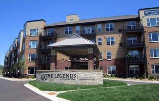 Building Entrance at The Legends at Silver Lake Village 55+ Apartments, St. Anthony, Minnesota