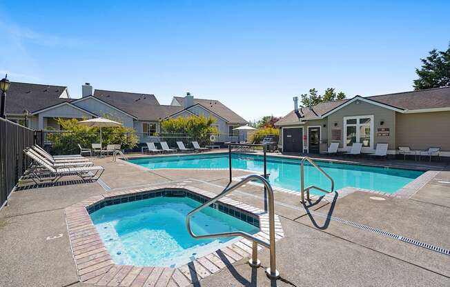 the swimming pool at our apartments