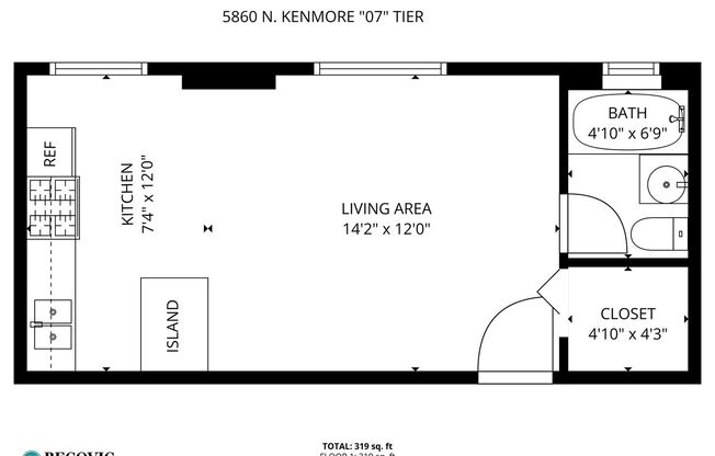 Studio, 1 bath, 278 sqft, $1,415, Unit 407