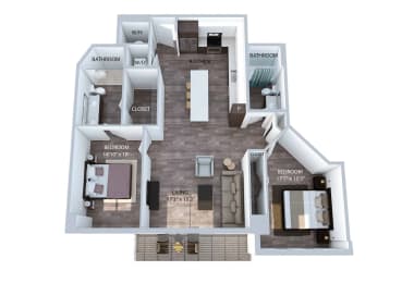 2 beds, 2 baths, 1,182 sqft, $4,038