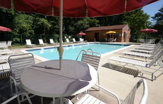 Private swimming pool for Ivy Hall Apartment residents
