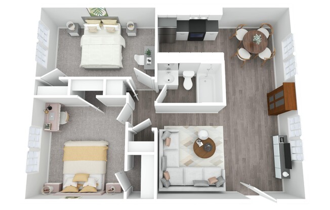 2 beds, 1 bath, 855 sqft, $899