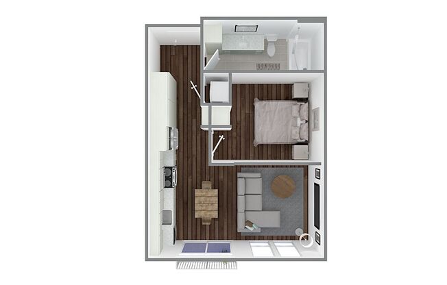 1 bed, 1 bath, 532 sqft, $2,080
