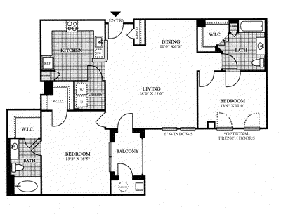 2 beds, 2 baths, 1,227 sqft, $4,560, Unit 210