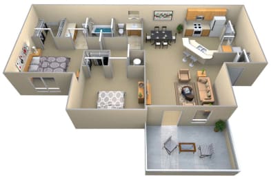 2 beds, 1 bath, 1,125 sqft, $1,347