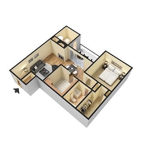 1 bed, 1 bath, 720 sqft, $1,049