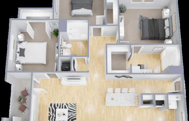 3 beds, 2 baths, 1,212 sqft, $1,800