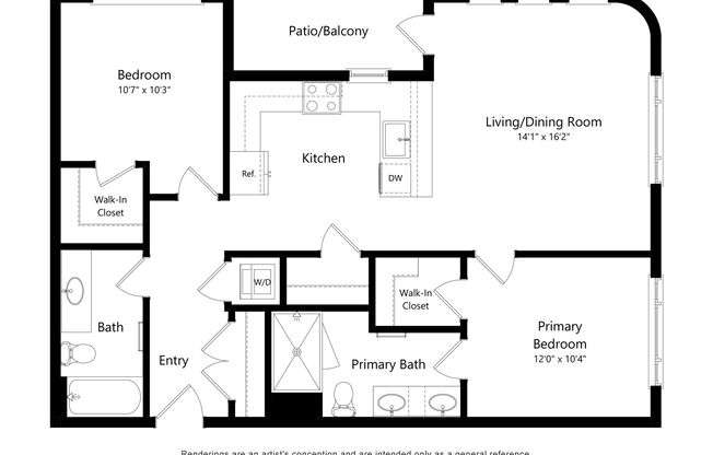 2 beds, 2 baths, 1,067 sqft, $3,400, Unit 200