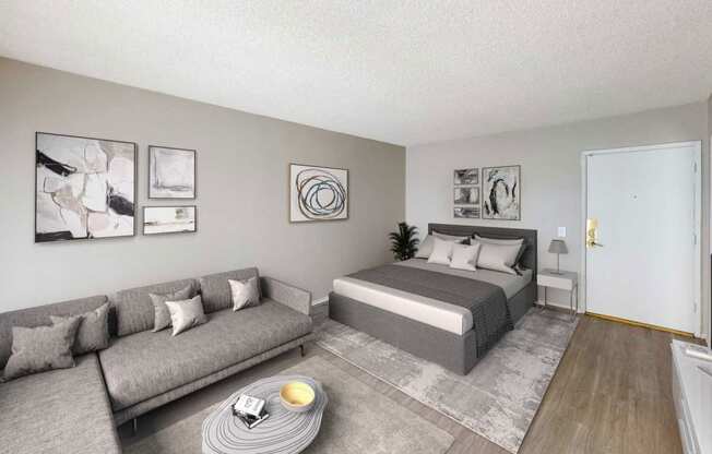 Studio - Bedroom at Chateau La Fayette, Los Angeles, CA, 90057