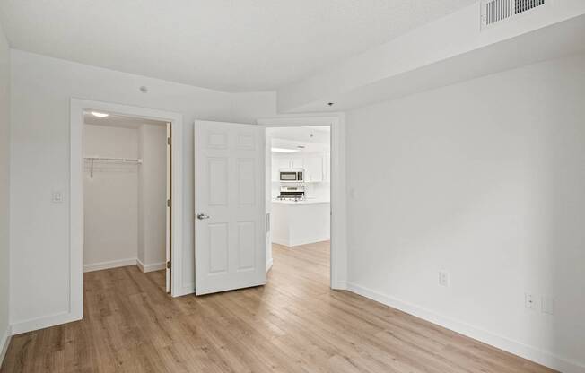 renovated unit with Kaindl flooring throughout