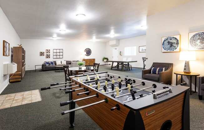 Maple Ridge Apartments Clubhouse Lounge with Games