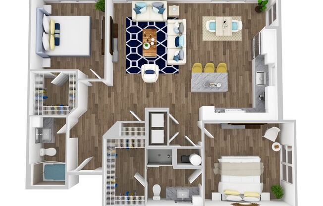 2 beds, 2 baths, 1,252 sqft, $2,400, Unit 2-217