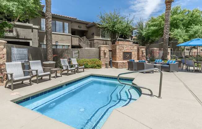 Pool side patio at The Paseo by Picerne, Arizona