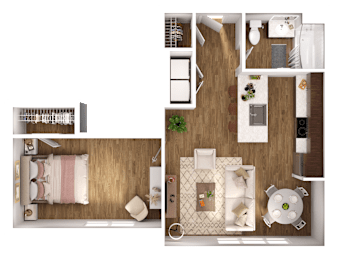 1 bed, 1 bath, 654 sqft, $1,365