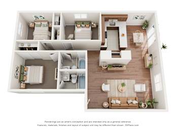 3 beds, 2 baths, 1,200 sqft, $2,195